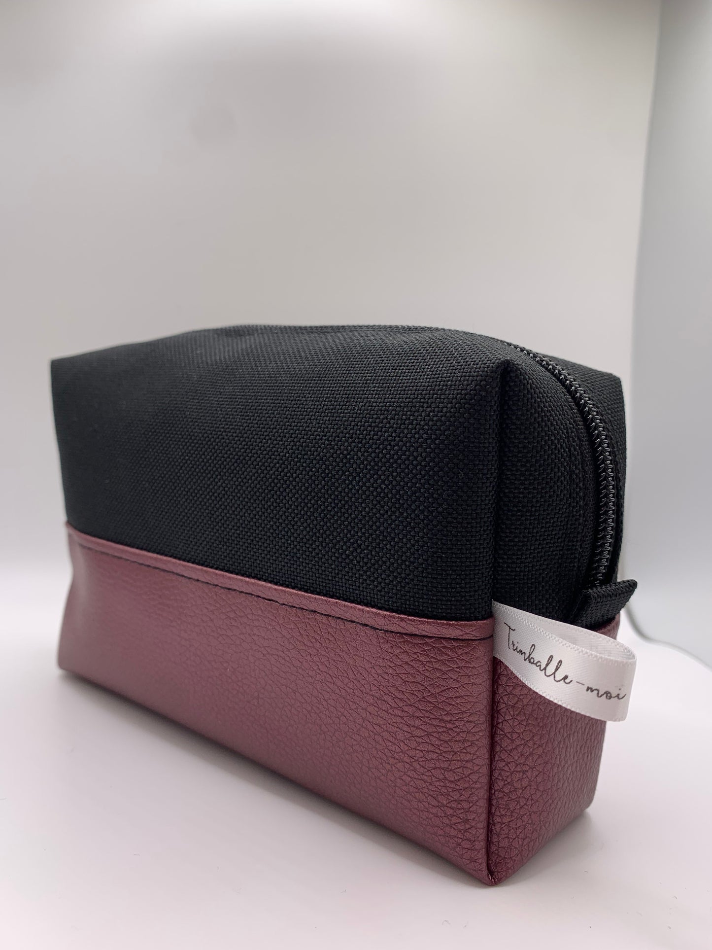 Pack sac ANNIE noir avec similicuir violet métallisé + ceinture