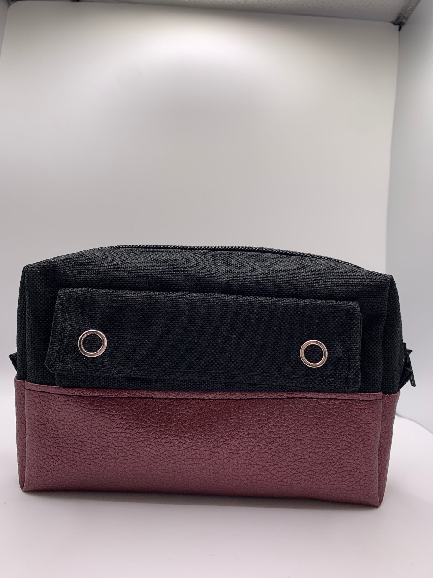 Pack sac ANNIE noir avec similicuir violet métallisé + ceinture