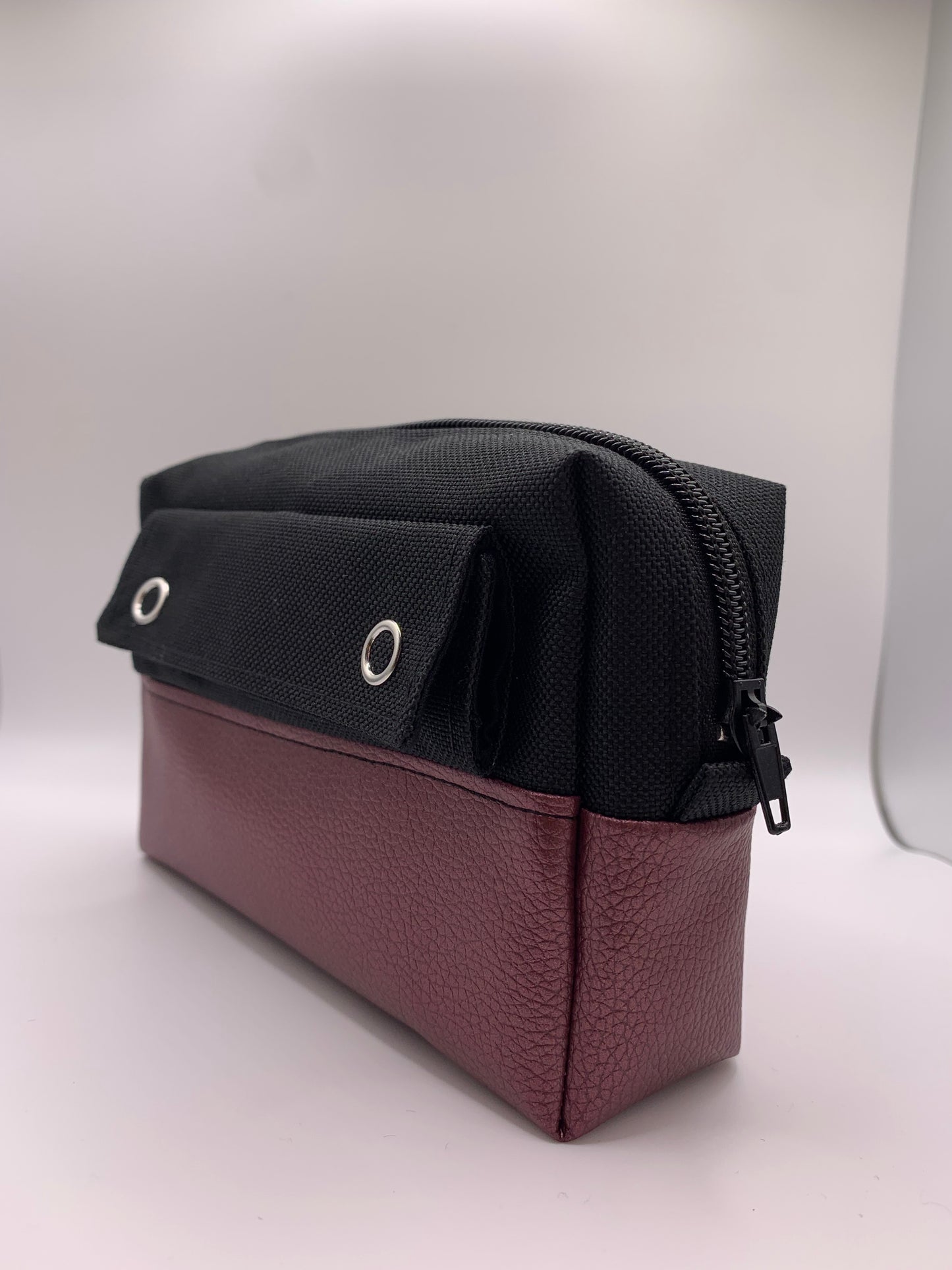 Pack sac ANNIE noir avec similicuir violet métallisé + ceinture