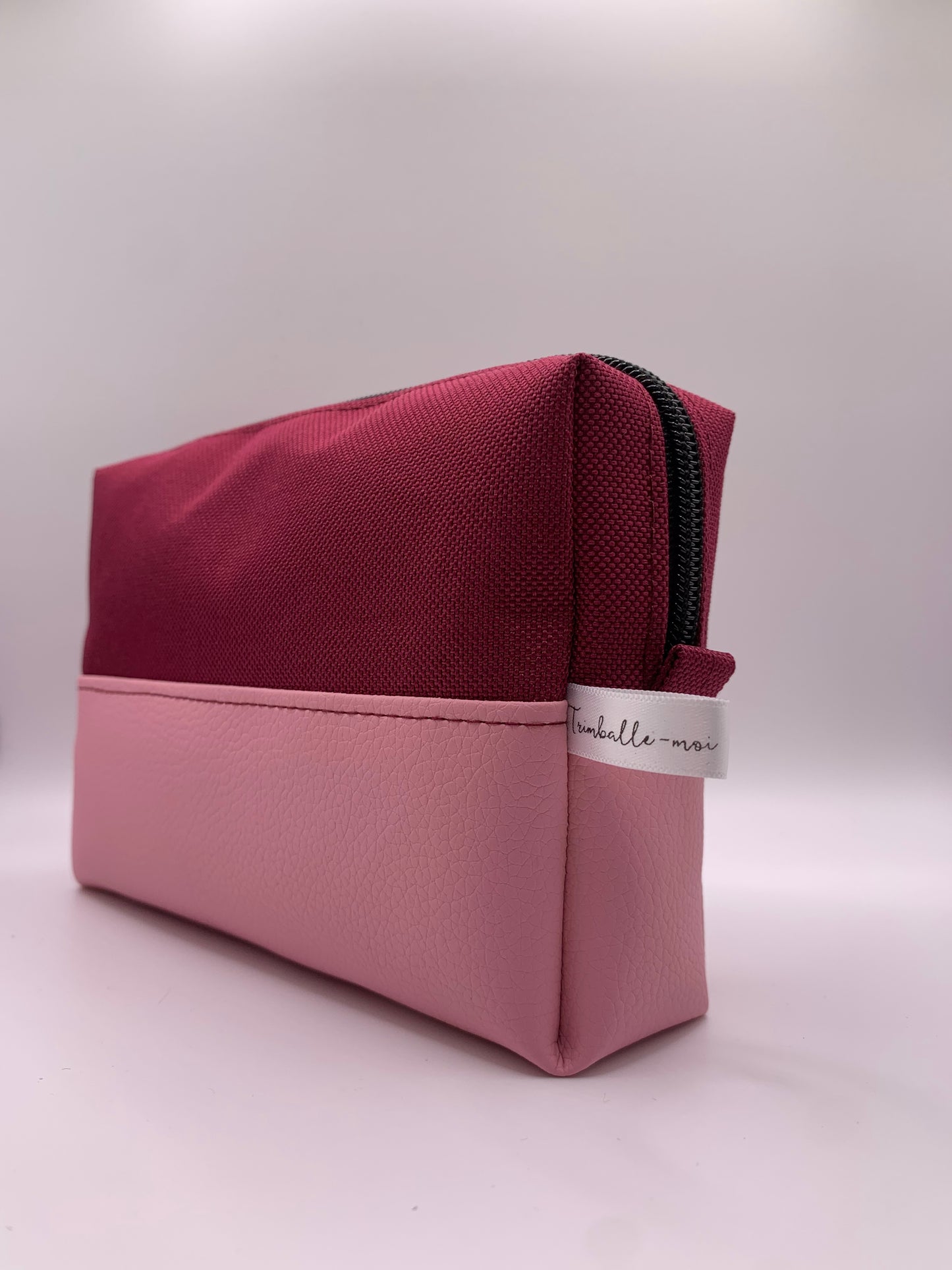 Pack sac ANNIE rouge cerise avec similicuir rose + ceinture