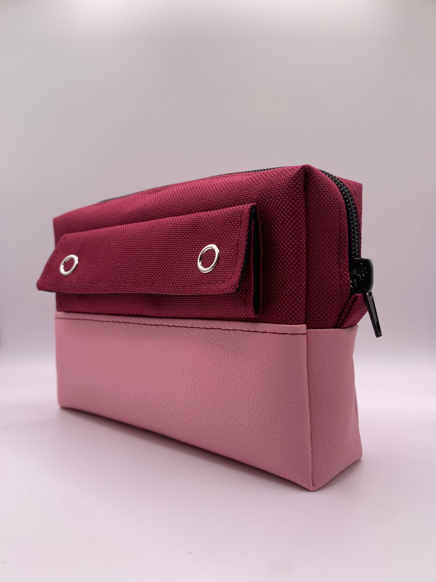 Pack sac ANNIE rouge cerise avec similicuir rose + ceinture