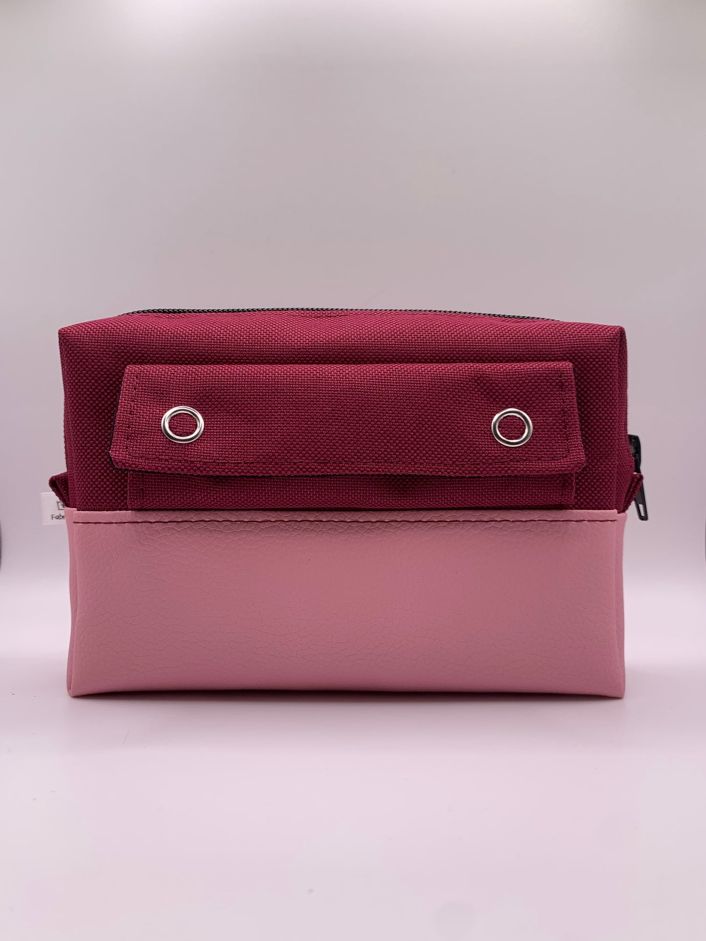 Pack sac ANNIE rouge cerise avec similicuir rose + ceinture