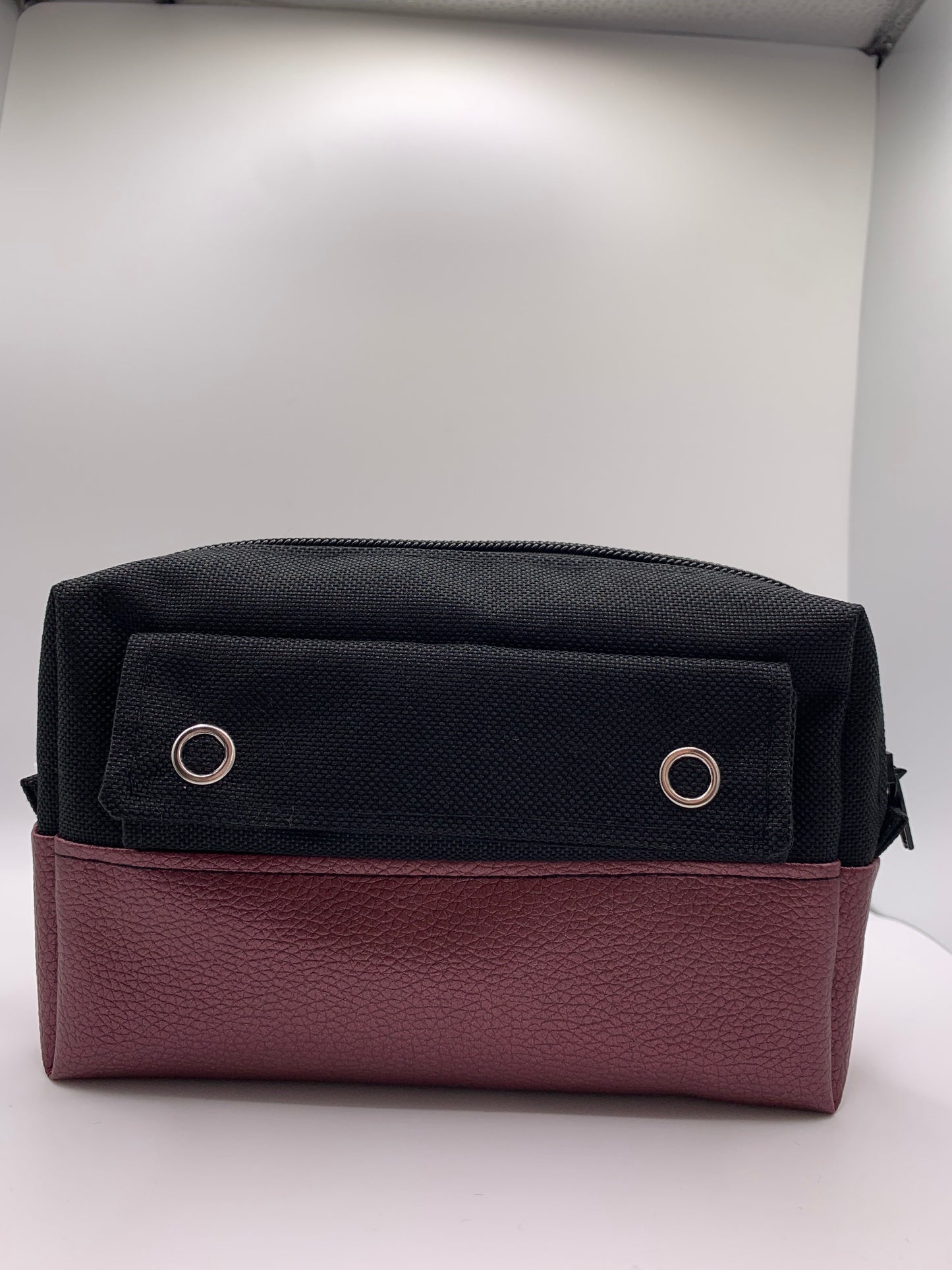 Pack sac noir avec similicuir violet métallisé + ceinture